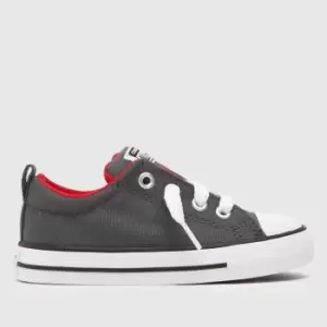 Image of Converse Dark Grey All Star Lo Street Easy Boys Toddler Trainers