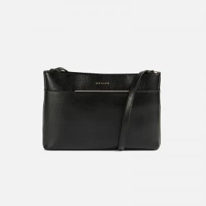 Image of Ted Baker Womens Golnaz Saffiano Bar Detail Cross Body Bag - Black