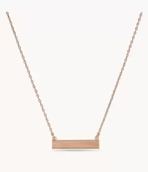 Image of Fossil Women Rose Gold-Tone Brass Pendant Necklace