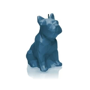 Image of Dark Blue Low Poly Bulldog Candle