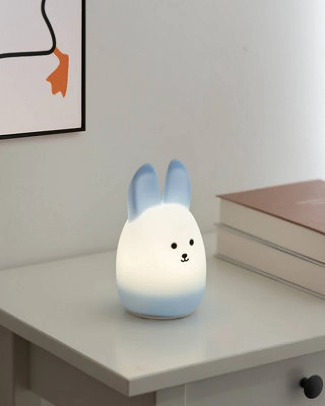 Image of EGLO Eglo Castellino, Rabbit Night Light / Table Lamp for Kids in Light Blue Light Blue One Size Unisex 9002759759476