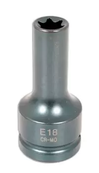 Image of Laser Tools 4560 Star Socket E18 3/4"D for HGV Wheel Flange Bolts on SAF Axles
