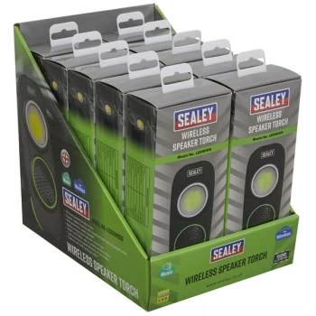 Image of Sealey LED50WSDB Rechargeable Torch + Wireless Speaker 10W COB LED...