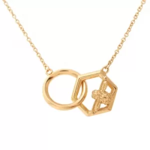 Image of Ladies Olivia Burton Gold Plated Honeycomb Bee Necklace