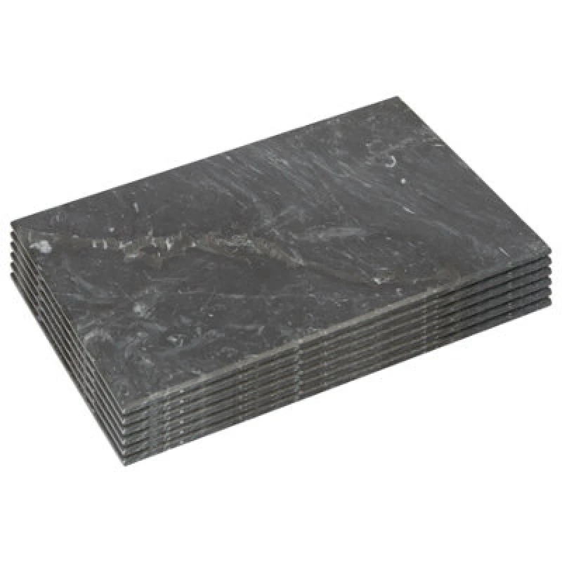 Image of Argon Tableware Rectangle Marble Placemats - 30cm x 20cm - White - Pack of 6 in Black Size: 30cm x 20cm Black Unisex 30cm x 20 cm