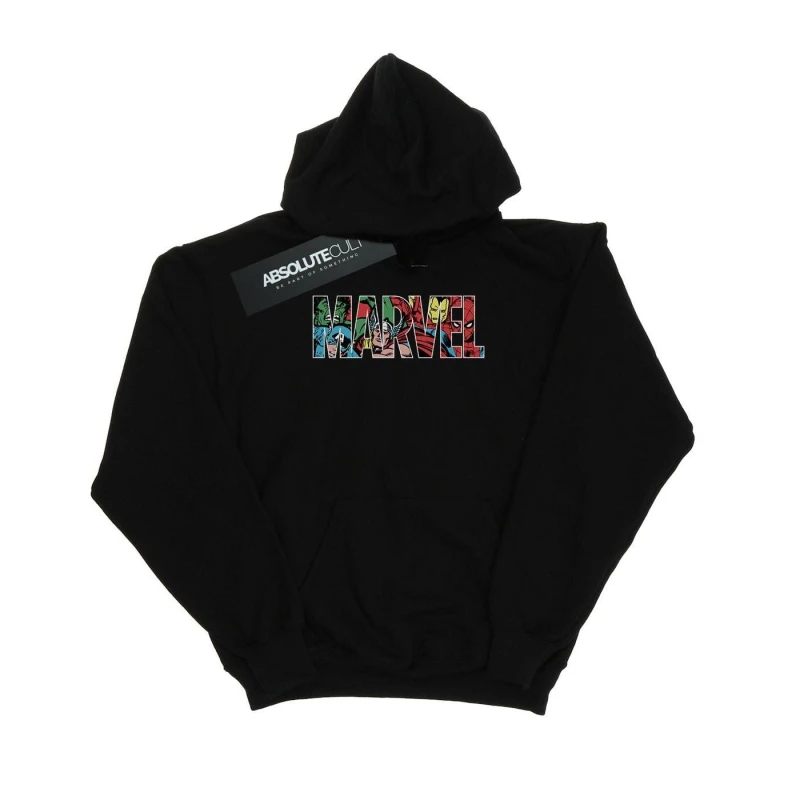 Image of Marvel Comics Marvel Comics Men Infill Logo Hoodie in Black Size: 3X-Large Black XXXL Male 5057864047738