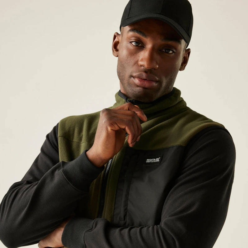 Image of Regatta Regatta Men 'Frankie' Fleece Bodywarmer in Green Size: X-Large Green XL Male 5063019776200