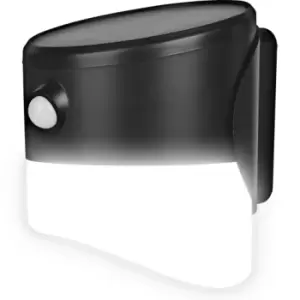 Image of Luceco LEXSL20B40 2W Solar Guardian Wall Lantern with PIR - Black
