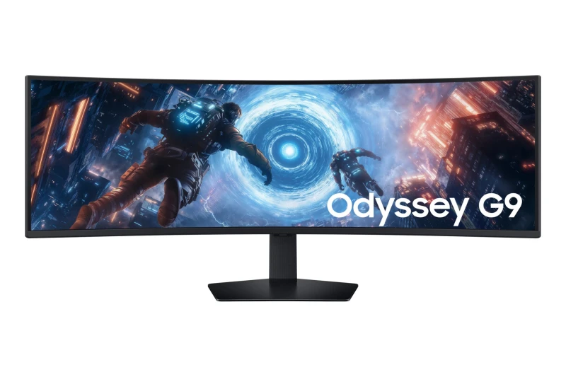 Image of Samsung Odyssey G91F 49 VA DQHD 144Hz 1ms Curved Gaming Monitor LS49FG910EUXXU Black