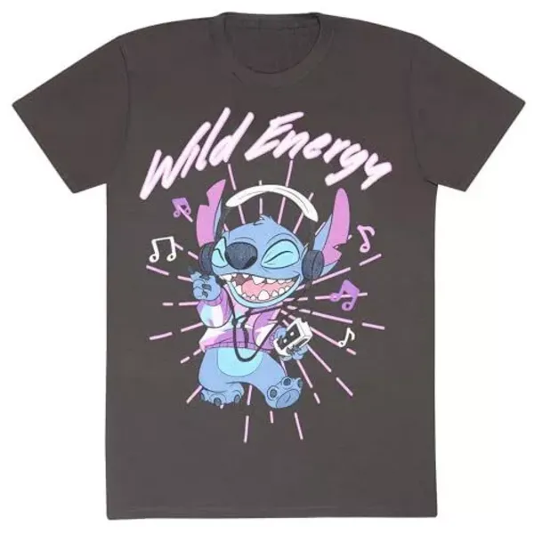Image of Lilo & Stitch Stitch - Wild Energy T-Shirt grey S Men