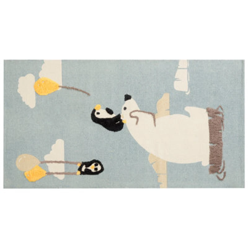 Image of Beliani Kids Rug Barus Multicolour 80 X 150 Cm Cotton