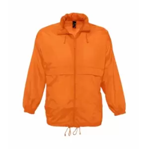 Image of SOLS Unisex Surf Windbreaker Lightweight Jacket (M) (Orange)