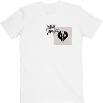 Image of Bullet For My Valentine - Album Cropped & Logo Unisex Medium T-Shirt - White