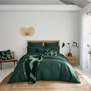Image of Ted Baker Plain Dye Cotton Duvet Cover - Green