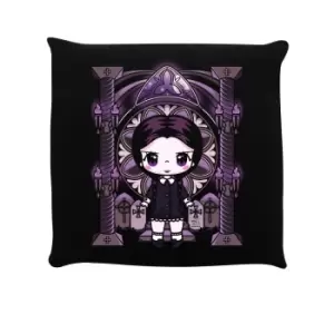 Image of Mio Moon Miss Addams Cushion (One Size) (Black)