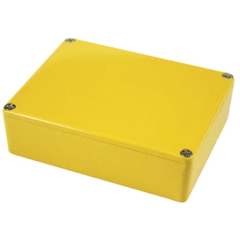 Image of Hammond 1590BBYL Aluminium 'Stomp Box' Enclosure Yellow (119 x 94 ...
