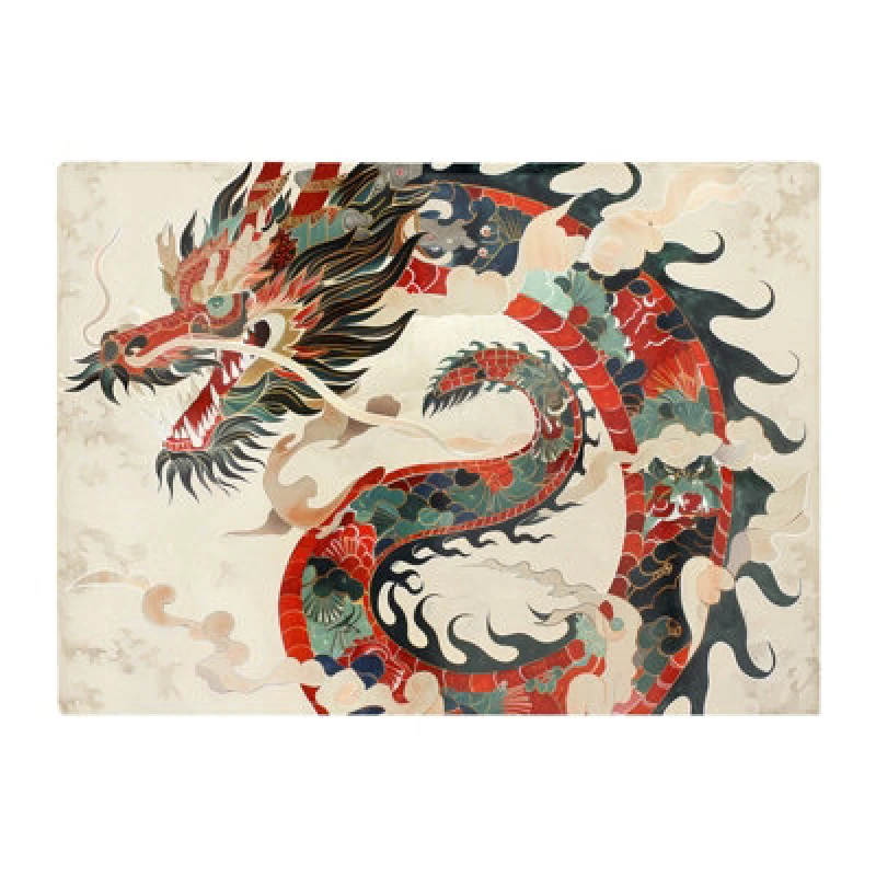 Image of Warren Reed Designer Majestic Chinese Dragon Swirl Chopping Board