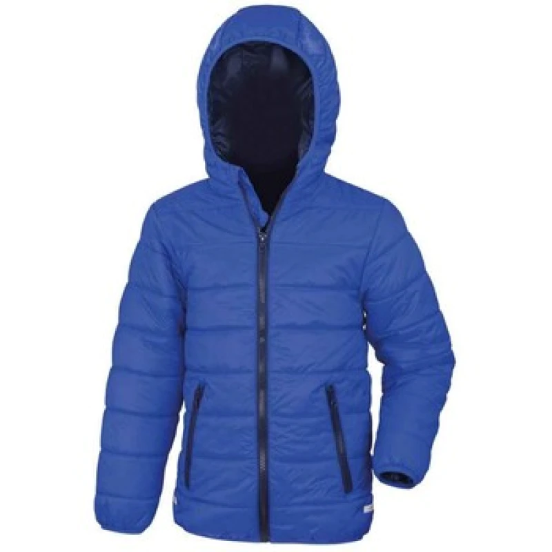Image of Result Core Soft Padded Jacket in Mid Blue Size: 3-4 Years Mid Blue Unisex 3-4 Years