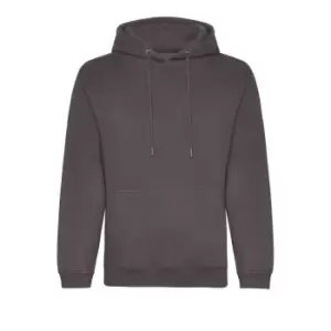 Image of Awdis Mens Organic Hoodie (S) (Charcoal)