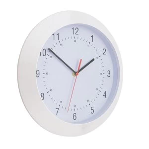Image of Wall Clock with Coloured Case Diameter 300mm White