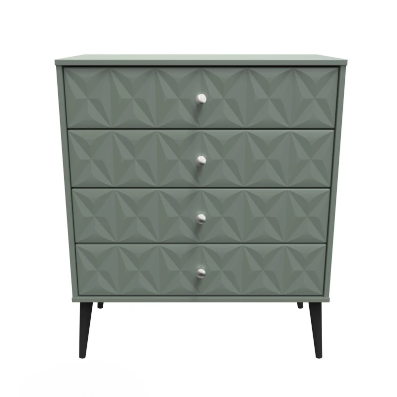 Image of Toledo 4 Drawer Chest In Reed Green (Ready Assembled)