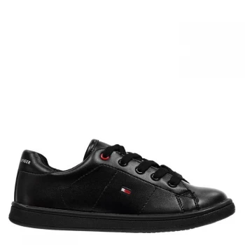 Image of Tommy Hilfiger Flag Laceup Trainers - Black 999