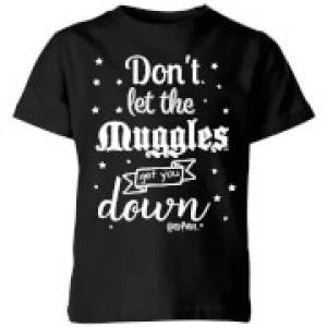 Image of Harry Potter Don't Let The Muggles Get You Down Kids T-Shirt - Black - 7-8 Years