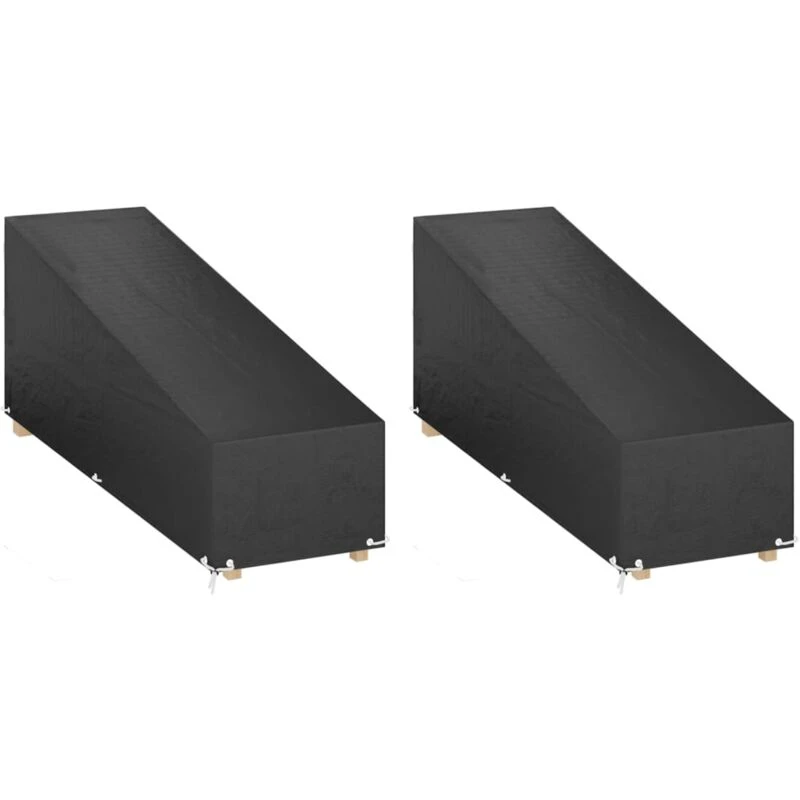 Image of VIDAXL Vidaxl - Sunlounger Covers 2 pcs 12 Eyelets 205x75x40/70cm Polyethylene 8720845747565