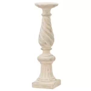 Image of Antique Ivory Large Twisted Candle Column