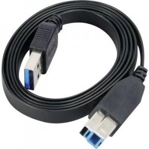 Image of Akasa USB 3.0 Cable [1x USB 3.2 1st Gen connector A (USB 3.0) - 1x USB 3.2 1st Genconnector B (USB 3.0)] 2m Black highly flexible, gold plated connect