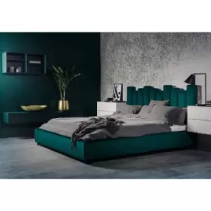 Image of Glexton Bed Single Plush Velvet Green