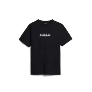 Image of Napapijri Small Box Logo Short Sleeve T Shirt - Blue