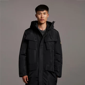 Image of Casuals Longline Dual Pocket Parka - Jet Black - S