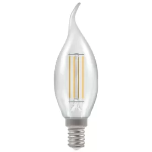 Image of Crompton LED Bent Tip Candle Filament Dimmable Clear 5W 2700K SES-E14