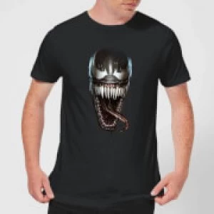 Image of Venom Face Photographic Mens T-Shirt - Black