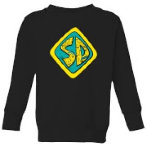 Image of Scooby Doo Emblem Kids Sweatshirt - Black - 5-6 Years