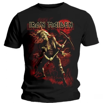 Image of Iron Maiden - Benjamin Breeg Red Graphic Unisex Small T-Shirt - Black