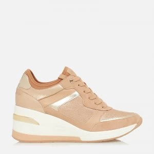 Image of Dune Womens Eilas Running Style Trainers - Camel/Leather - UK 7