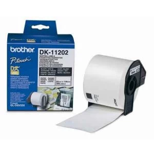 Image of Brother DK-11202 Label Tape 62mm x 100mm Black on White x 300