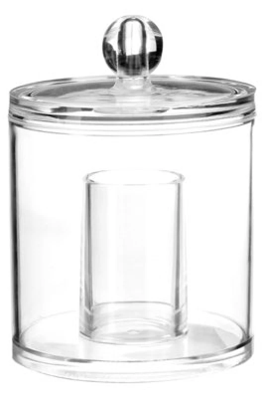 Image of Premier Housewares Clear Organiser Cotton Ball And Bud Organiser Clear