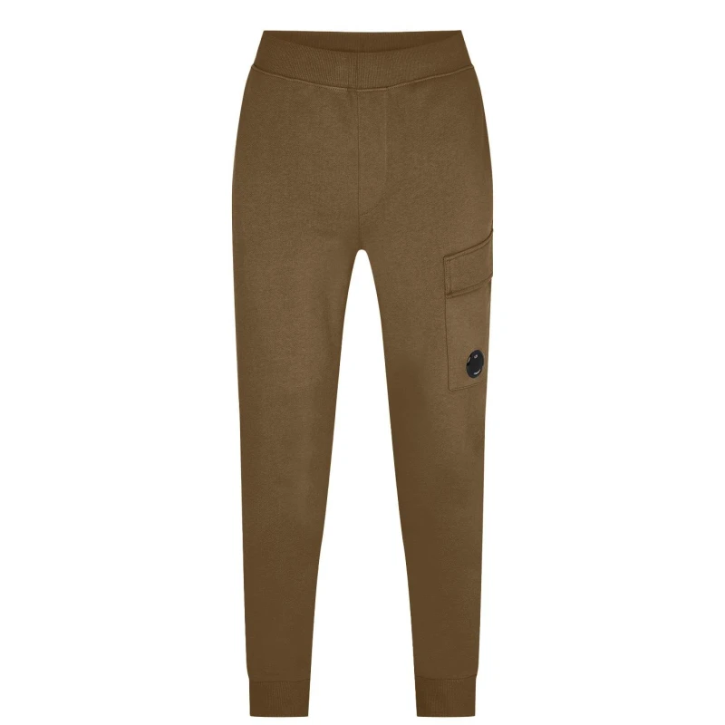 Image of CP COMPANY Lens Jogging Bottoms - Brown Brown XS