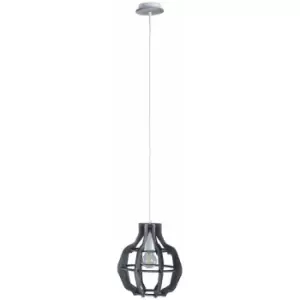 Image of Keter Bento Wire Frame Pendant Ceiling Light Small Grey, 28cm, 1x E27