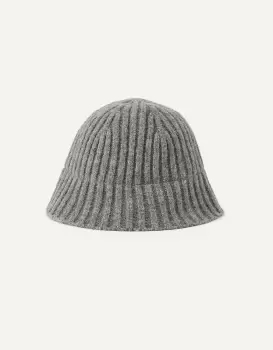 Image of Accessorize Womens Knit Bucket Hat Grey