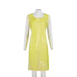 Image of Apron on a Roll LDPE Polythene Yellow Pack of 1000 A2YR