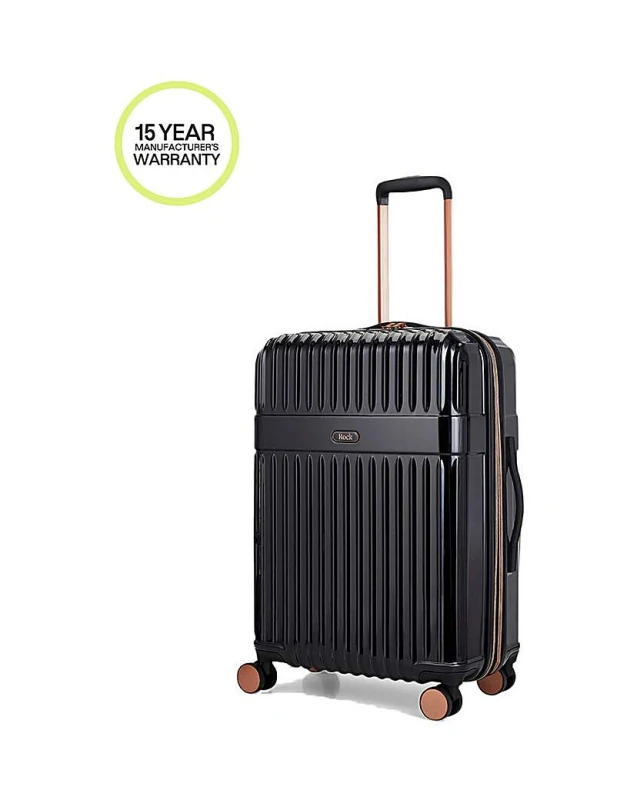 Image of Rock Rock Selene Medium Suitcase Black - Rock - Size: Medium Black Medium SH50902