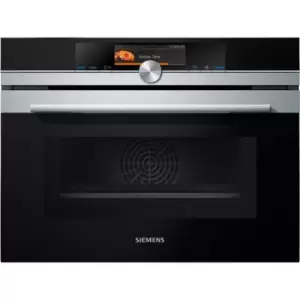 Image of Siemens IQ-700 CM678G4S6B WiFi Connected Built In Compact Electric Single Oven with Microwave Function - Stainless Steel