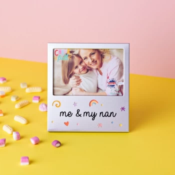 Image of 5" x 3.5" Cheerful Aluminium Photo Frame - Me & My Nan