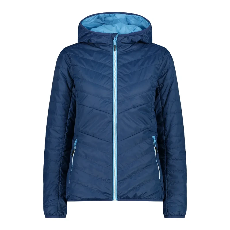 Image of Hooded Puffer Jacket CMP Bleu Female 2XS