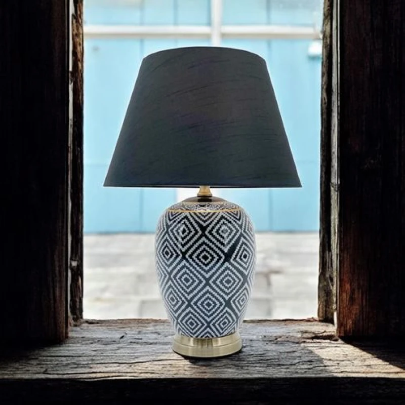 Image of Table Lamp and Shade - Ceramic - L22 x W22 x H41cm MinsterStylishLivingLtd7415