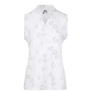Image of Slazenger Ombre Womens Sleeveless Polo Shirt - Grey